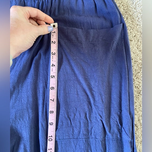 Easel wide leg pants blue patch pockets - Picture 9 of 10